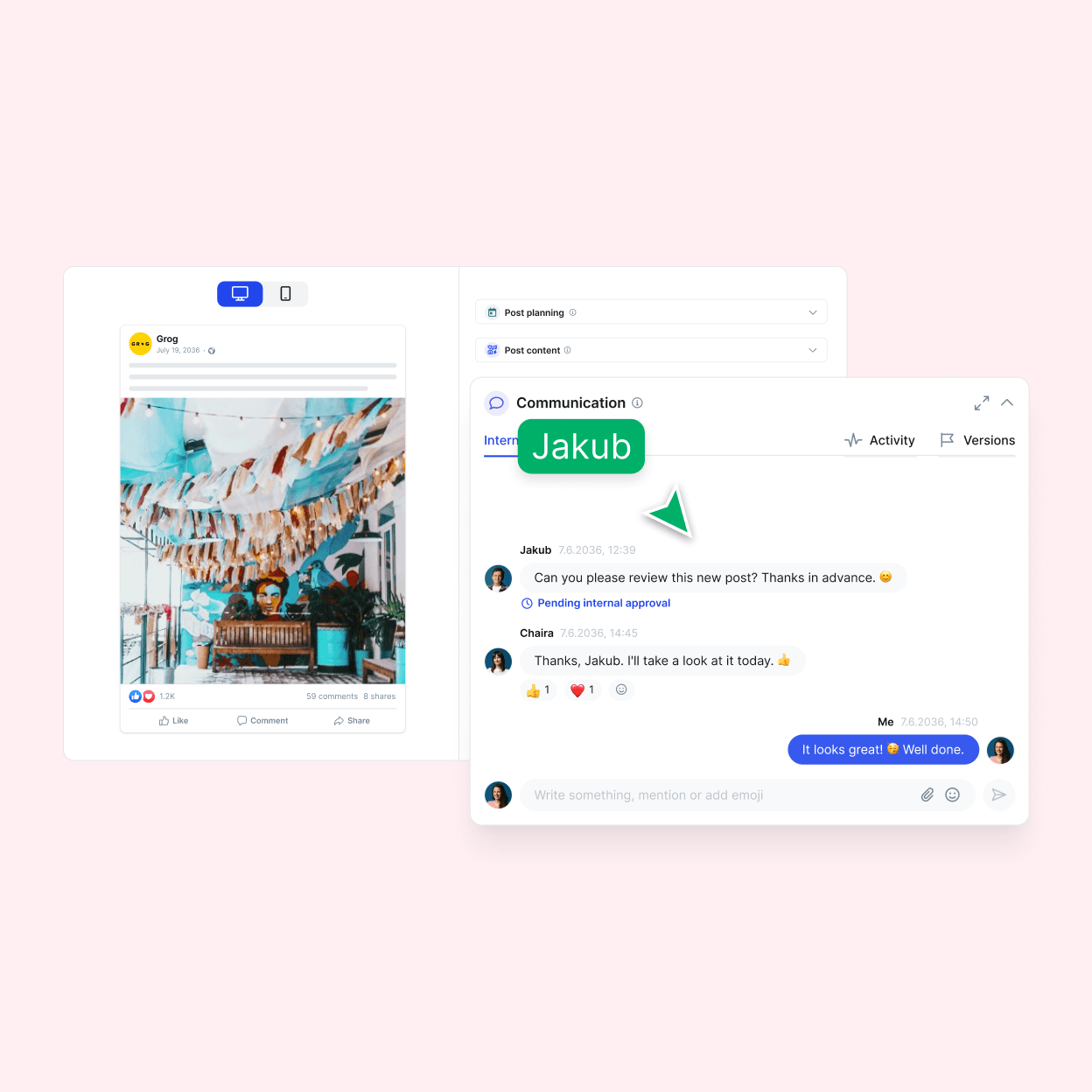 Assign tasks to your team members.