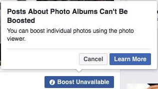 How to promote Facebook photo album