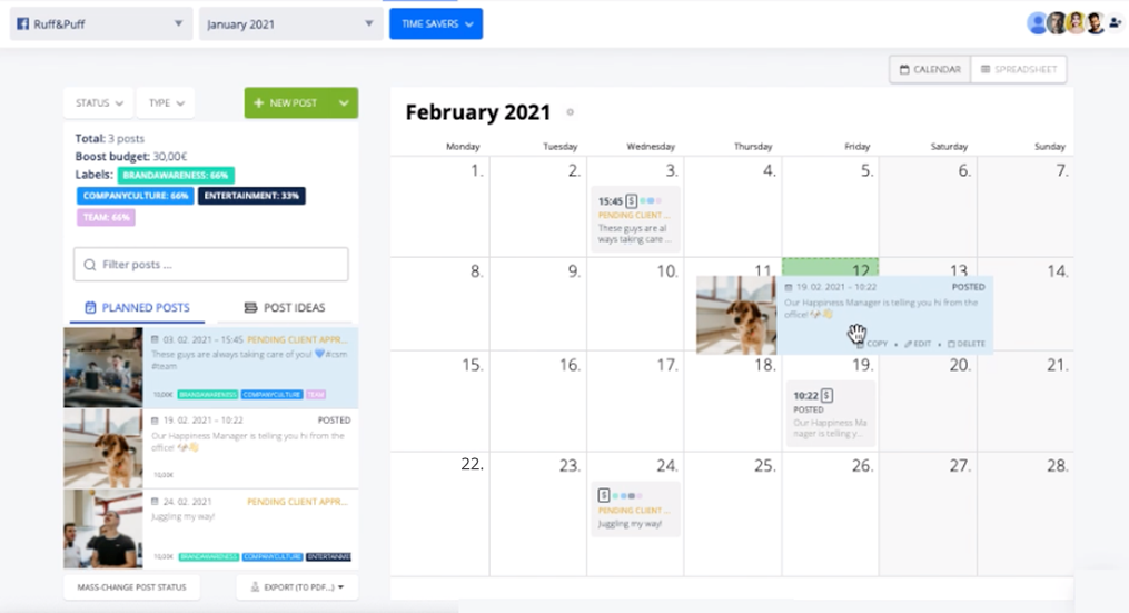 Kontentino_social media_content_calendar