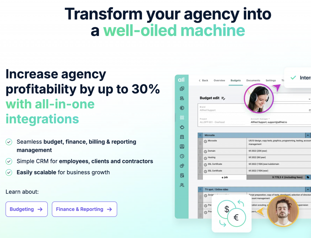 Allfred — agency operations, through to finance and capacity