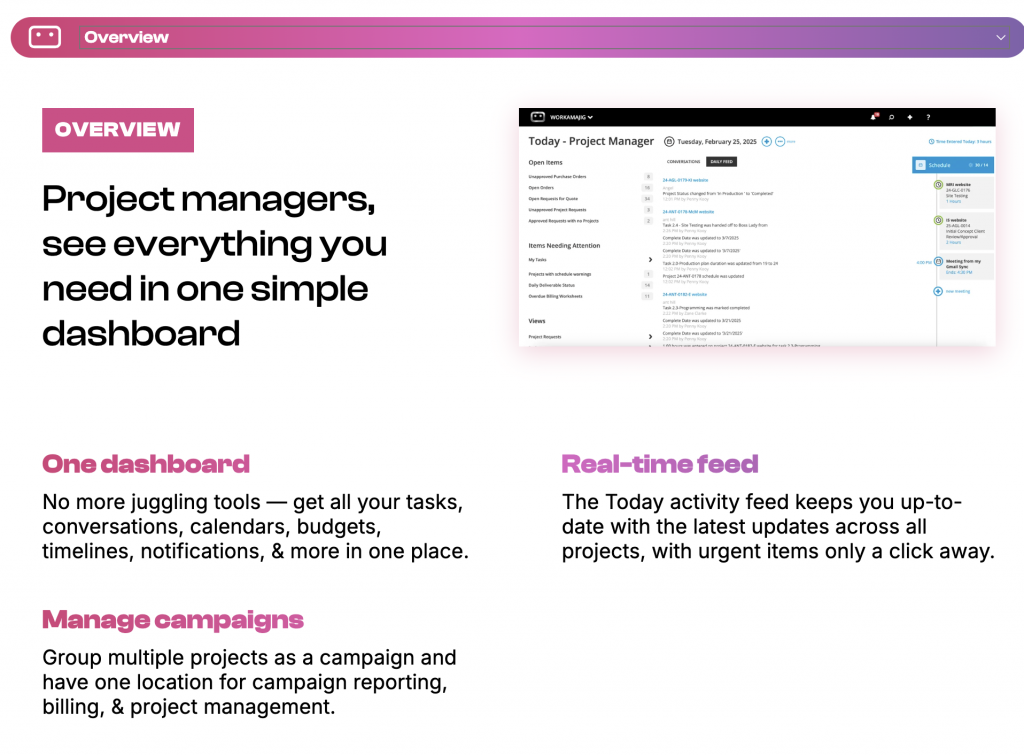 Workamajig - for creative/agency teams 